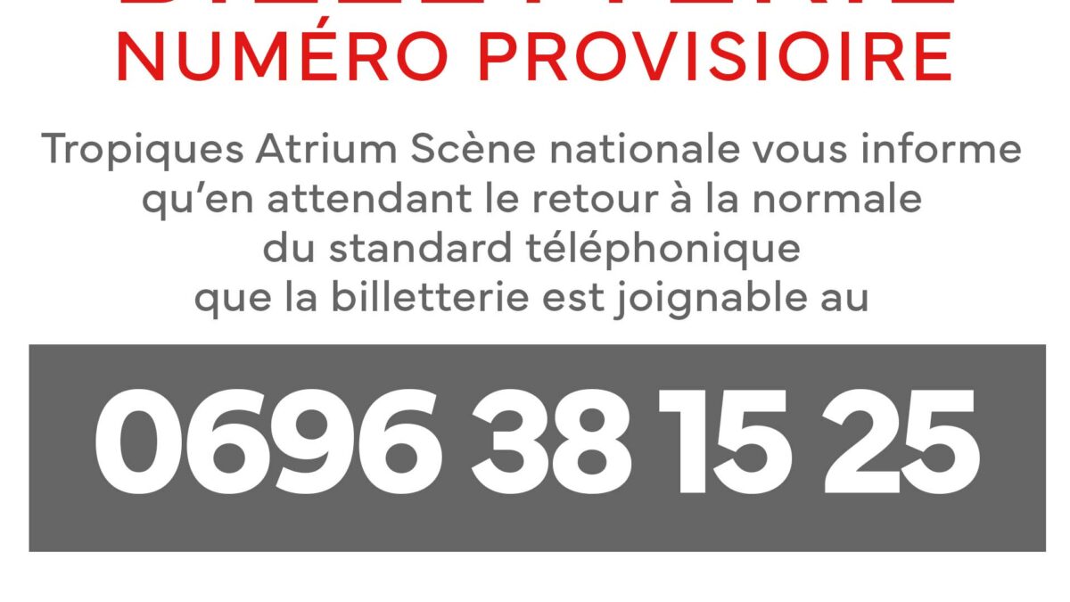 Numéro provisoire billetterie